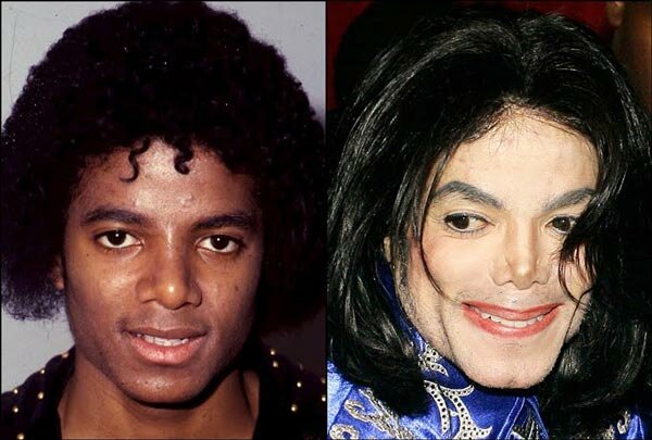 michael jackson before and after